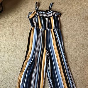 Striped Plus size romper
